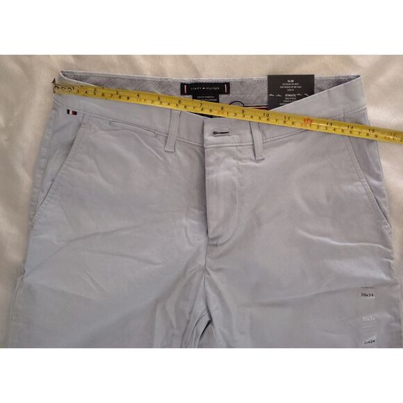 NWT Tommy Hilfiger THFlex Tommy Straight Chino Size 30x34 Breezy Blue 78JA567 - Picture 6 of 14